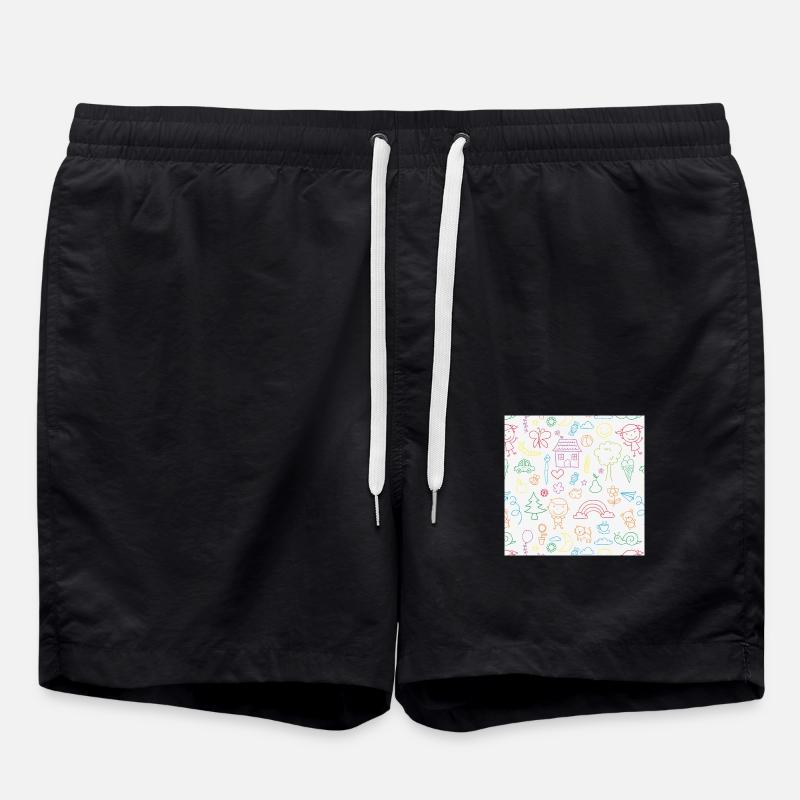 school - Swim Trunks - black