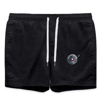 Qualität läuft nicht ab - Badeshorts - Schwarz - Vorne - AI Model Male 185 light (185cm)