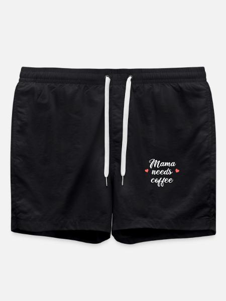 MAMA NEEDS COFFEE - Swim Trunks - black