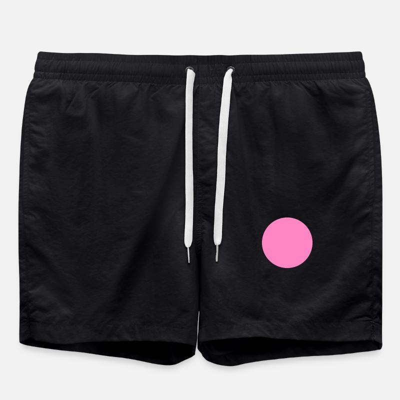 Kreis Symbol Rosa - Badeshorts - Schwarz
