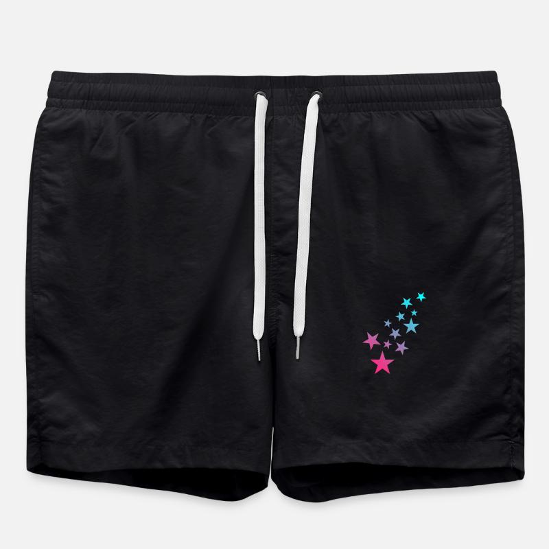 Stern Symbol Sternchen Muster - Badeshorts - Schwarz
