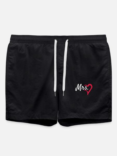 Mrs Herz Symbol - Badeshorts - Schwarz