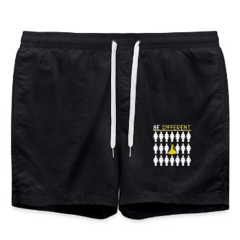 Be Different Flamenco - Badeshorts - Schwarz - Vorne - AI Model Male 185 light (185cm)