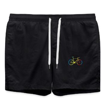 I love cycling - Swim Trunks - black - Front - AI Model Male 185 light (185cm)