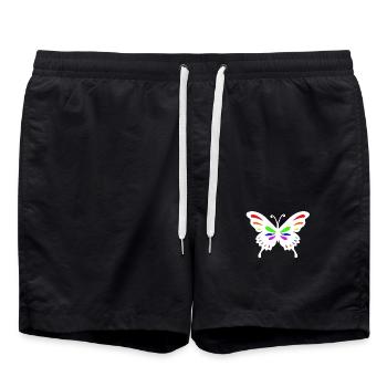 butterfly butterfly - Swim Trunks - black - Front - AI Model Male 185 light (185cm)