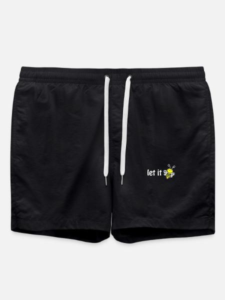 let it bee - Swim Trunks - black