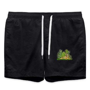 tigre - Short de bain - noir - Devant - AI Model Male 185 light (185cm)