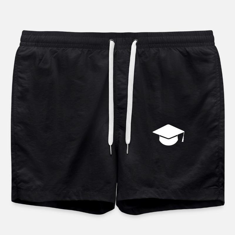 Chapeau de diplômé - Short de bain - noir