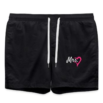 Mrs heart - Swim Trunks - black - Front - AI Model Male 185 light (185cm)