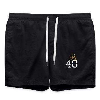 40 couronne - 40e anniversaire - Short de bain - noir - Devant - AI Model Male 185 light (185cm)