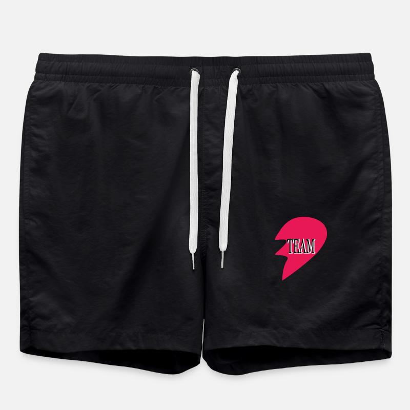 Dream Team Herz - Badeshorts - Schwarz