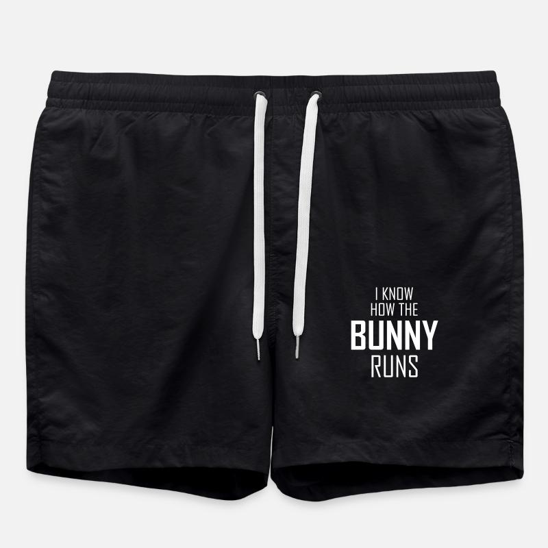 Funny saying Denglisch - Swim Trunks - black