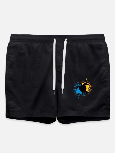Blob of drops of turtle - Swim Trunks - black