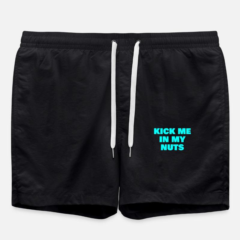 Kick me in my nuts - Swim Trunks - black