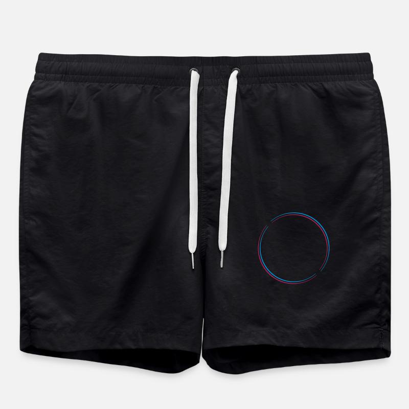 Ring circle 3D - Swim Trunks - black