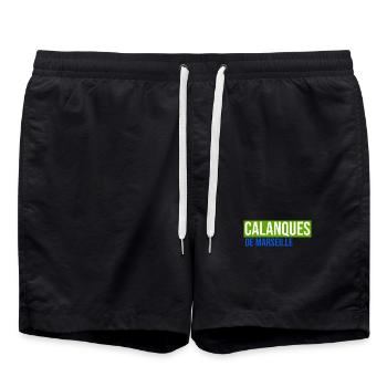 calanques de Marseille Provence paca France sud - Short de bain - noir - Devant - AI Model Male 185 light (185cm)
