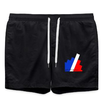 Patrouille de France meeting aérien armée de l'air - Short de bain - noir - Devant - AI Model Male 185 light (185cm)