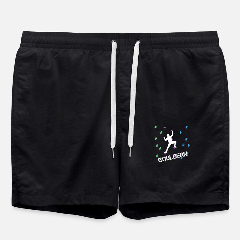 Bouldern Klettern Kletterer - Badeshorts - Schwarz