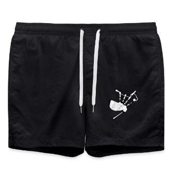 Bagpipes Bagpipes | traditional wind instrument - Swim Trunks - black - Front - AI Model Male 185 light (185cm)