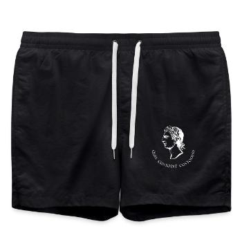 qui garde le garde latin sait - Short de bain - noir - Devant - AI Model Male 185 light (185cm)