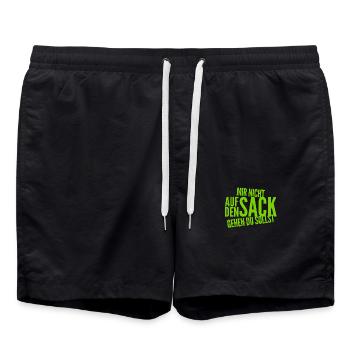 du bist eine Nervensäge - Badeshorts - Schwarz - Vorne - AI Model Male 185 light (185cm)
