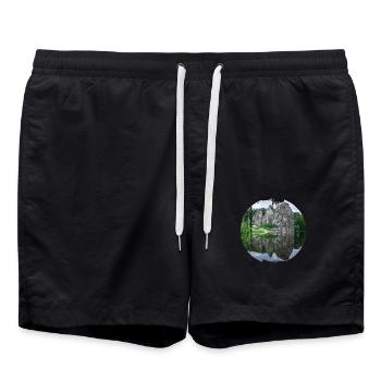 pierres externes - Short de bain - noir - Devant - AI Model Male 185 light (185cm)