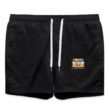 Vintage 1980 - Swim Trunks - black - Front - AI Model Male 185 light (185cm)