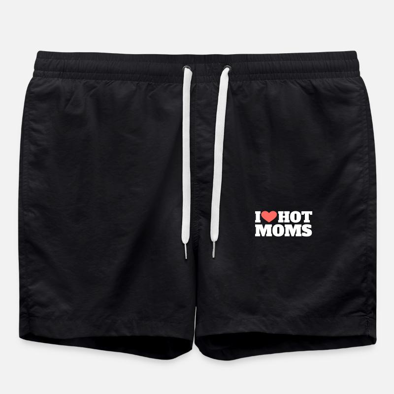 i love hot moms - Short de bain - noir