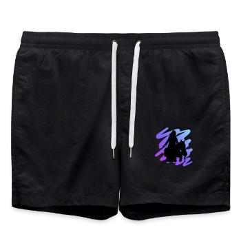 Pferd - Badeshorts - Schwarz - Vorne - AI Model Male 185 light (185cm)