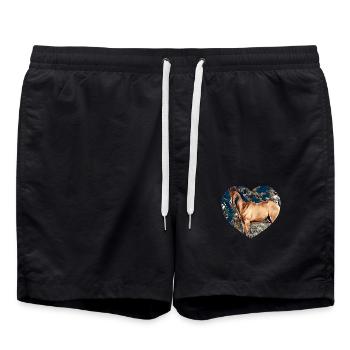 Cheval - Short de bain - noir - Devant - AI Model Male 185 light (185cm)