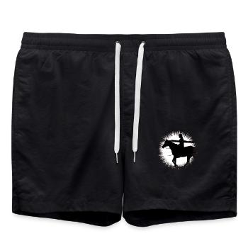 Cheval - Short de bain - noir - Devant - AI Model Male 185 light (185cm)
