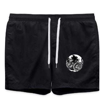 Motorcycle - Swim Trunks - black - Front - AI Model Male 185 light (185cm)