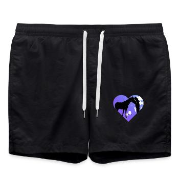 Cheval - Short de bain - noir - Devant - AI Model Male 185 light (185cm)