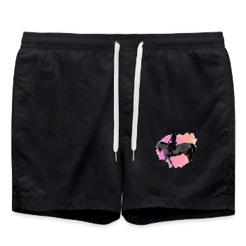 Pferd - Badeshorts - Schwarz - Vorne - AI Model Male 185 light (185cm)
