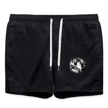 Bulldozer - Swim Trunks - black - Front - AI Model Male 185 light (185cm)