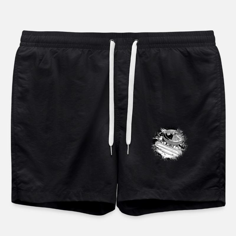 Auto - Badeshorts - Schwarz