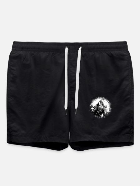 Motorrad - Badeshorts - Schwarz