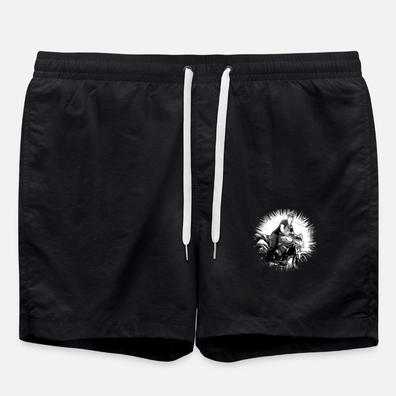 motorcycle - Swim Trunks - black
