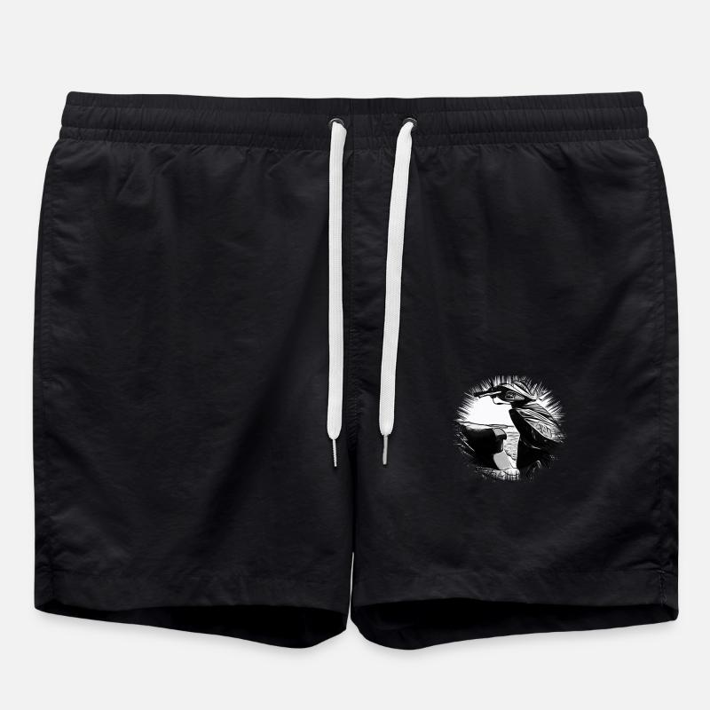 Motorroller - Badeshorts - Schwarz