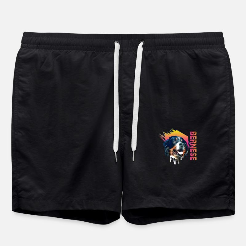 Bernese Mountain Dog - Swim Trunks - black