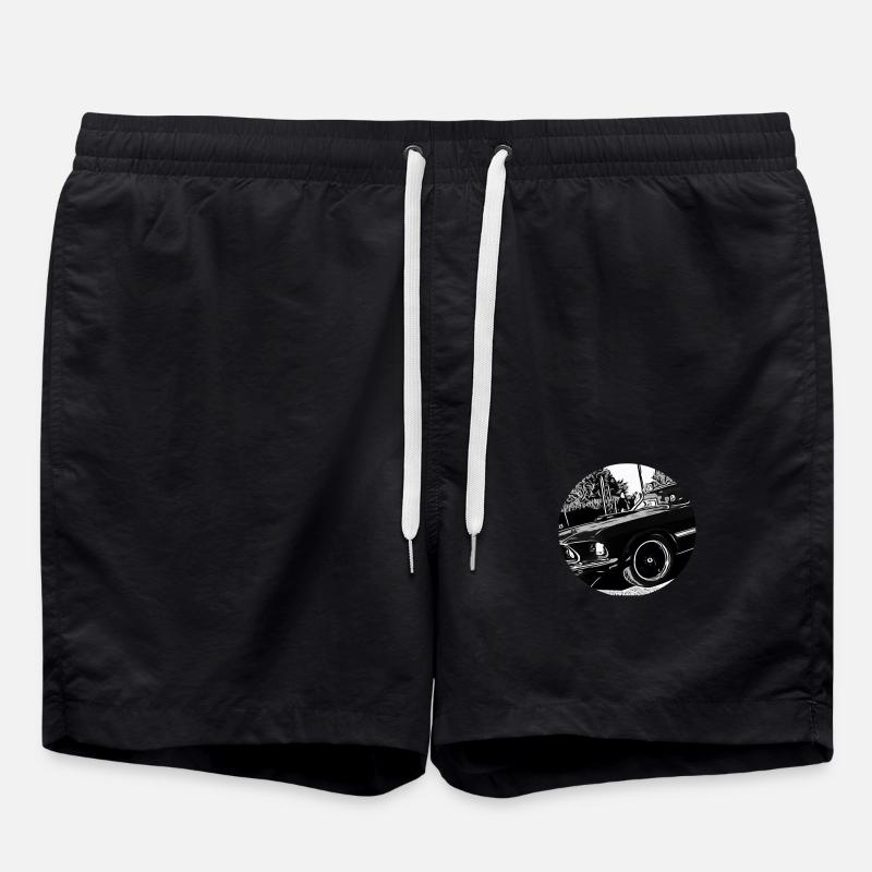 Auto - Badeshorts - Schwarz