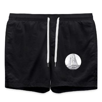 Voile - Short de bain - noir - Devant - AI Model Male 185 light (185cm)