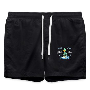 Ente lustiger Spruch - Badeshorts - Schwarz - Vorne - AI Model Male 185 light (185cm)