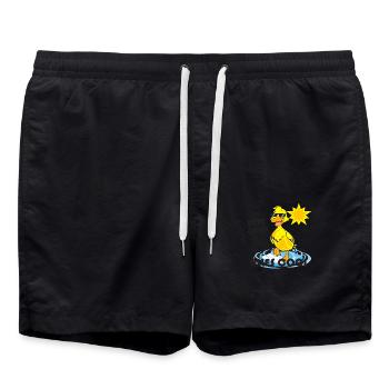 Ente Sommer cool - Badeshorts - Schwarz - Vorne - AI Model Male 185 light (185cm)