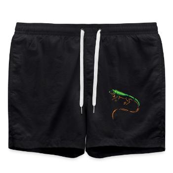 Leguan - Badeshorts - Schwarz - Vorne - AI Model Male 185 light (185cm)