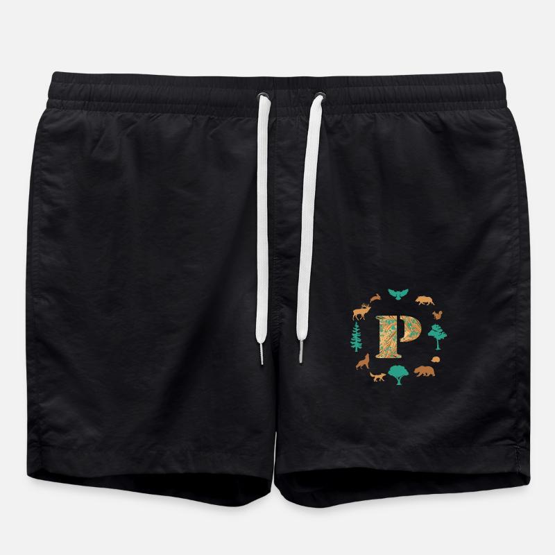forest e 95 p - Swim Trunks - black
