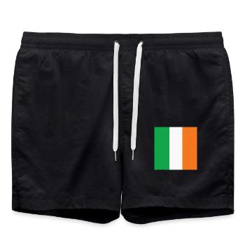 Ireland Flag, Irish Pride, Ireland Patriotic Gift - Swim Trunks - black - Front - AI Model Male 185 light (185cm)
