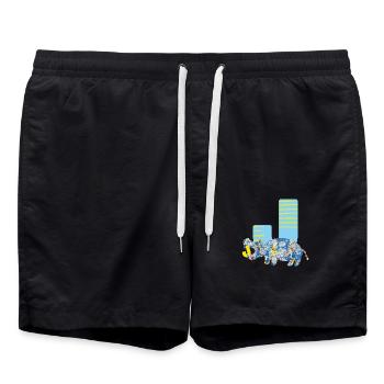 hippopotames e 205 j - Short de bain - noir - Devant - AI Model Male 185 light (185cm)
