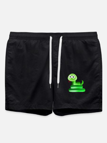 Snake Reptile - Swim Trunks - black
