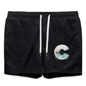 bicycle e 100 c - Swim Trunks - black - Front - AI Model Male 185 light (185cm)